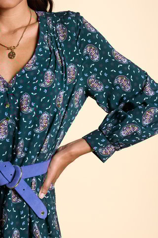 Vestido direito - Verde-escuro