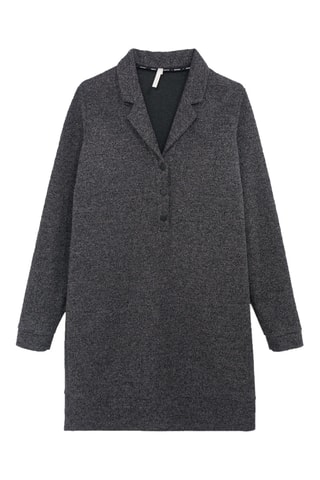 Vestido direito - Cinzento mesclado