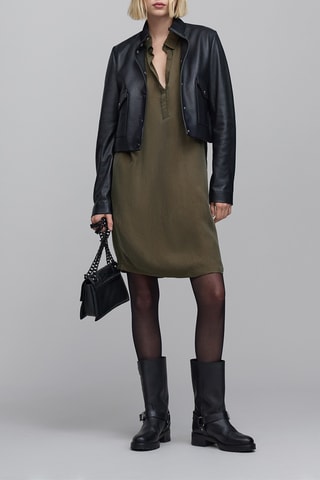 Vestido direito - Caqui - IKKS