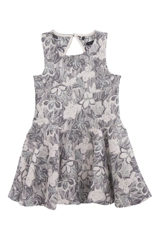 Vestido estilo patinadora - Cru e cinzento - IKKS