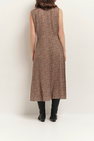 Vestido-camisa em linho - Castanho - One Step