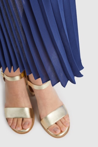 Vestido plissado - Índigo - I.Code