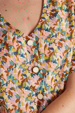 Vestido direito - Rosa e bege - I.Code