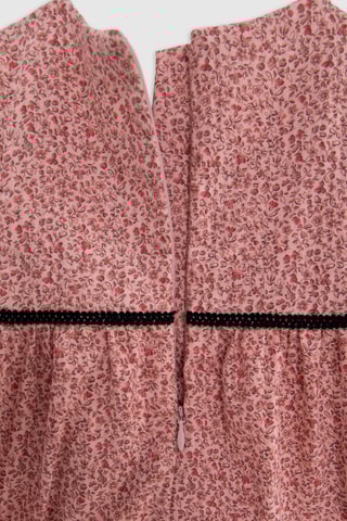 Vestido em algodão biológico - Rosa