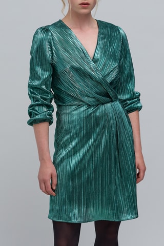 Vestido plissado - Verde - IKKS