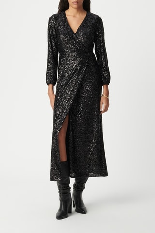 Vestido traçado - Preto - IKKS