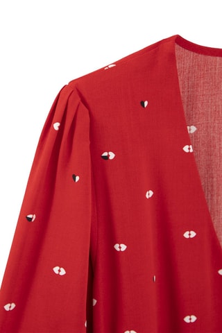 Vestido-camisa - Vermelho