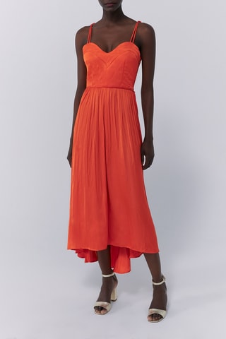 Vestido assimétrico - Laranja - IKKS