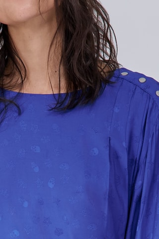 Vestido direito - azul-eléctrico