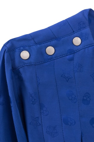 Vestido direito - azul-eléctrico