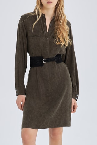 Vestido-camisa - Caqui