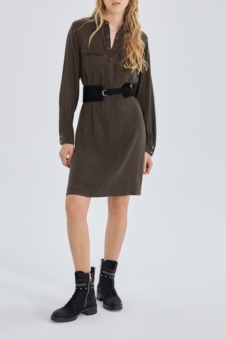 Vestido-camisa - Caqui