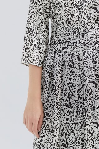 Vestido midi - Branco e preto