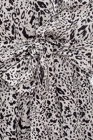 Vestido midi - Branco e preto