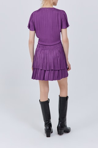 Vestido com folhos - Violeta