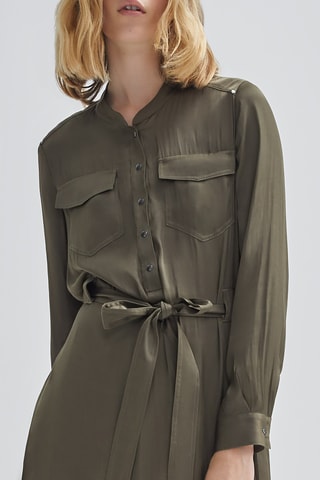 Vestido direito - Caqui