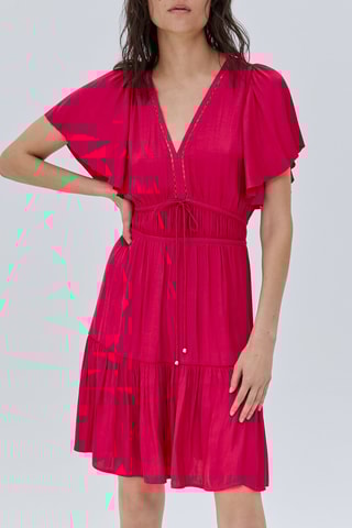 Vestido estilo patinadora - Fúcsia