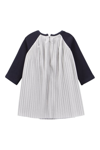 Vestido plissado - Cinzento e azul-marinho - IKKS Júnior