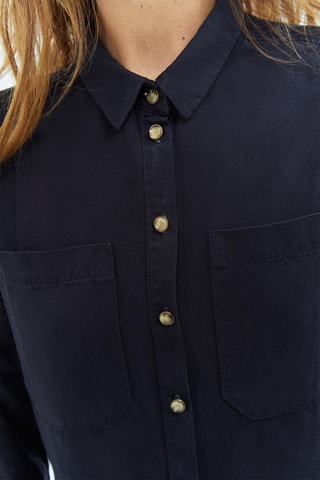 Vestido-camisa - Azul-marinho