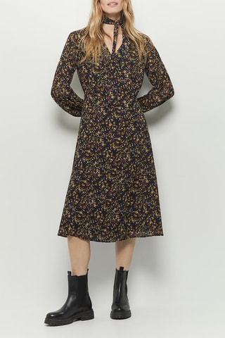 Vestido midi - Azul-marinho