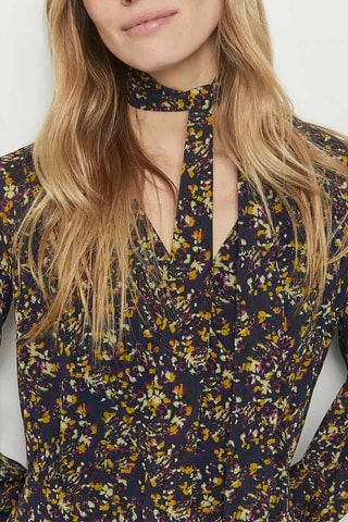 Vestido midi - Azul-marinho