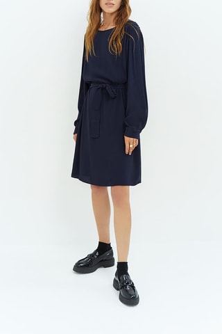 Vestido direito - Azul-marinho