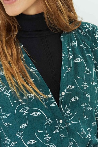 Vestido midi - Azul-petróleo