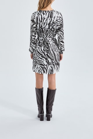 Vestido direito - Cru e preto - IKKS