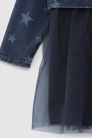 Vestido ilusório - Azul - IKKS