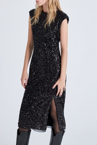 Vestido justo - Preto - IKKS