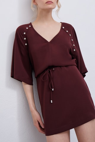 Vestido direito - Bordô - IKKS