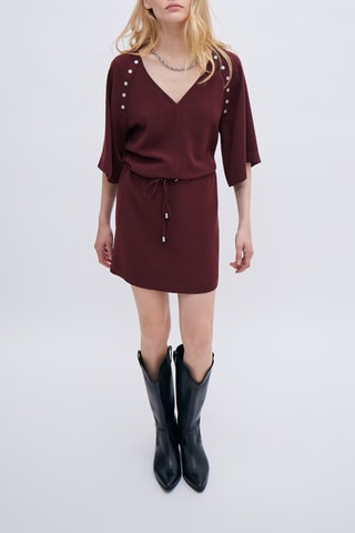 Vestido direito - Bordô - IKKS