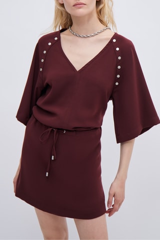 Vestido direito - Bordô - IKKS