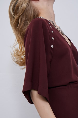 Vestido direito - Bordô - IKKS