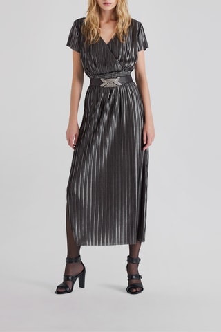 Vestido plissado - Prateado - IKKS