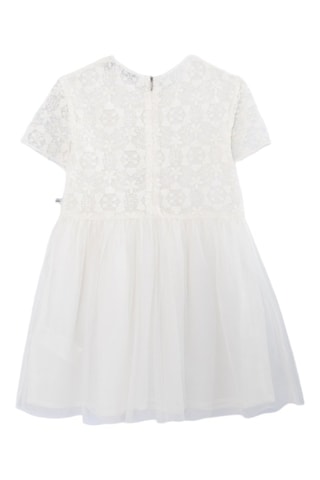 Vestido bi-matéria - Cru - IKKS