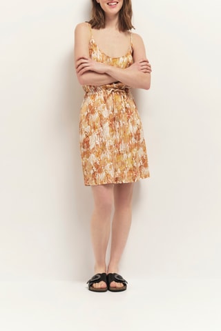 Vestido em linho - Laranja - One Step