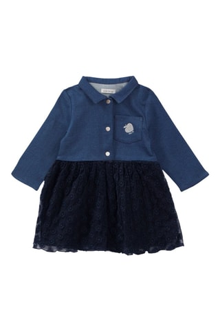 Vestido efeito ilusório - Azul - IKKS