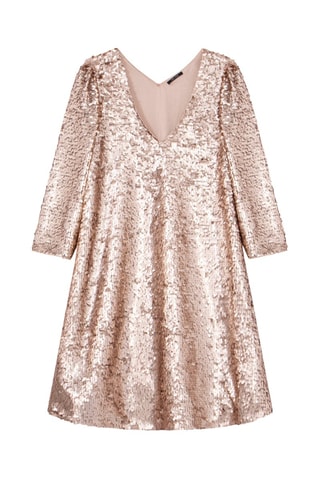 Vestido trapézio - Dourado - One Step