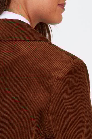 Casaco de fato em veludo - Castanho