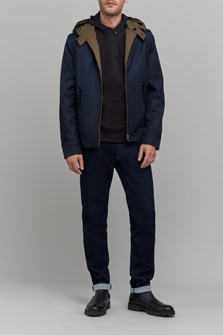 Blusão reversível com capuz - Azul-marinho - IKKS