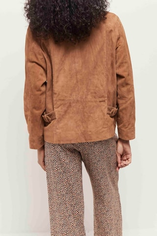 Blusão em couro - Castanho - One Step