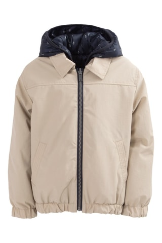 Blusão reversível com capuz - Bege - IKKS