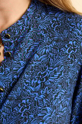 Camisa - Preto e azul-cobalto