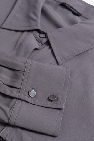 Camisa oversize - Cinzento-escuro