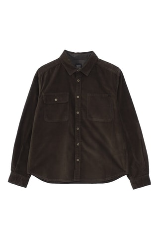 Sobrecamisa em veludo - Caqui - IKKS Junior