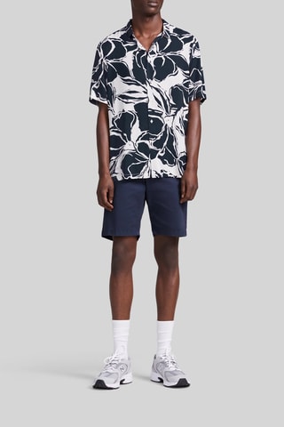 Camisa regular - Azul-escuro e branco - IKKS