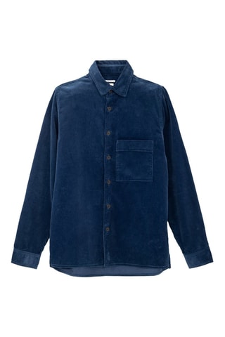 Sobrecamisa em veludo - Azul-cobalto - IKKS