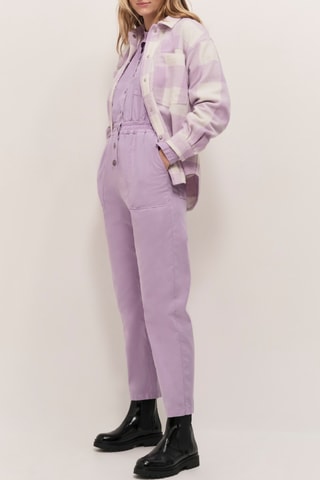 Camisa - Malva e branco