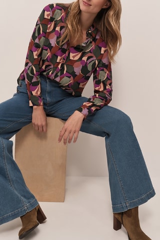 Camisa - Caqui e violeta